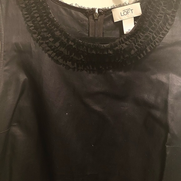 LOFT Black Sleeveless Maxi Dress with Textured Accents - Picture 8 of 11